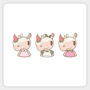 Cutie Pink Rhino Sticker